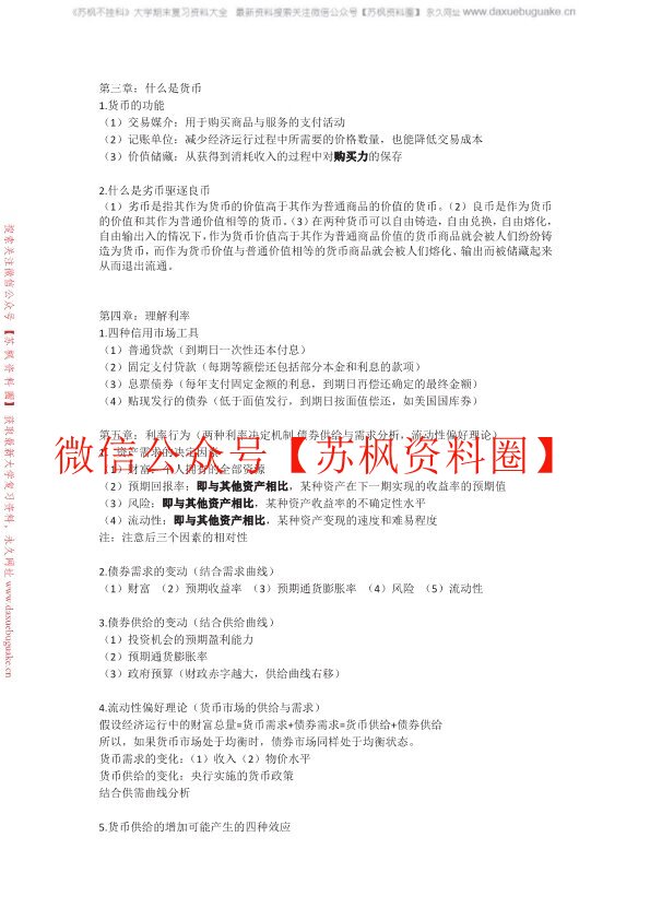 货币金融